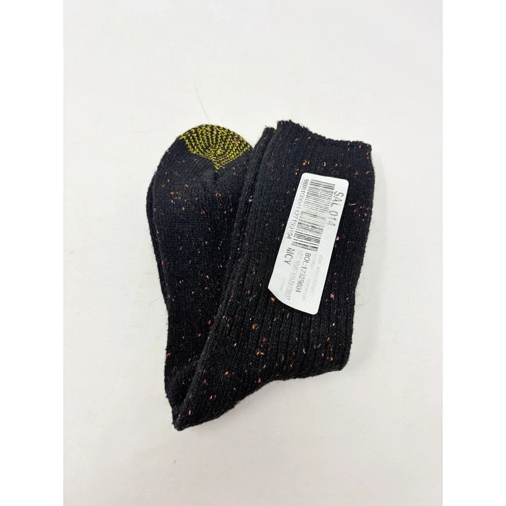 Gold Toe Womens Shoe Size 6-9 1 Pair Boyfriend Crew Boot Socks Black Speckle 309